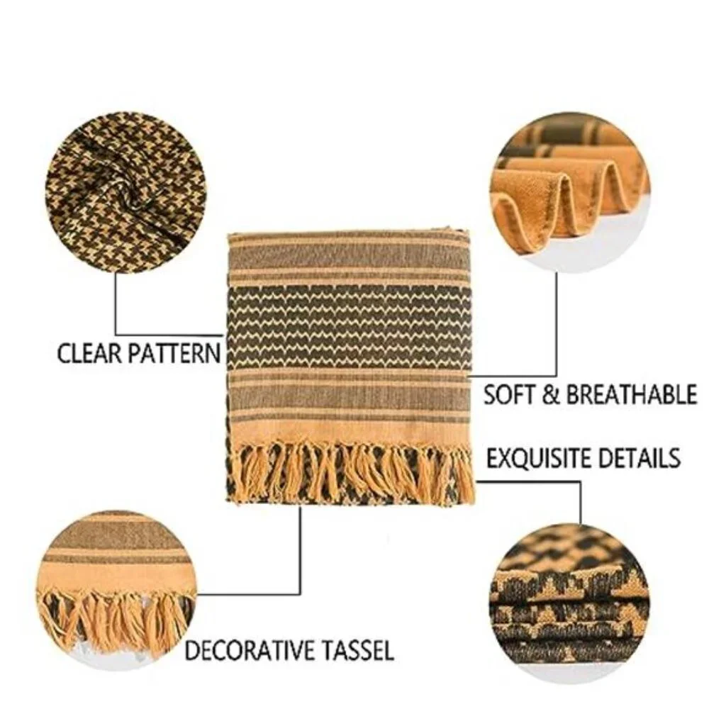 3 Pcs Shemagh Tactical Desert Scarf Cotton